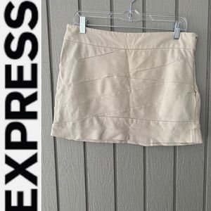 Bandaid Textured Layered Look Mini Skirt Express